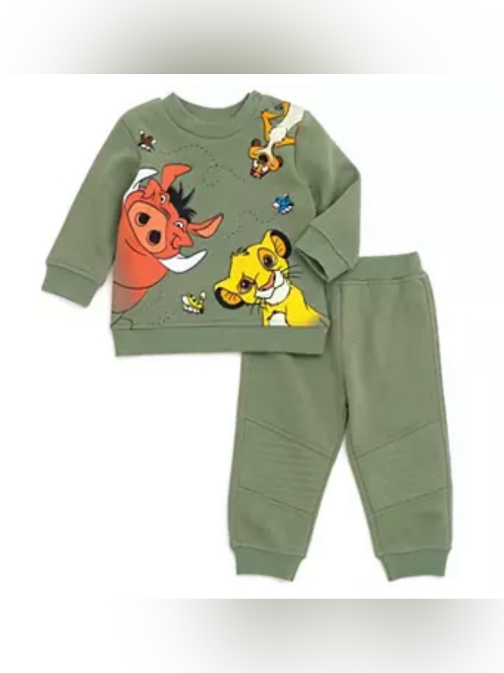 Disney The Lion King Unisex Toddler 3T Sweatshirt Jogger Set Green